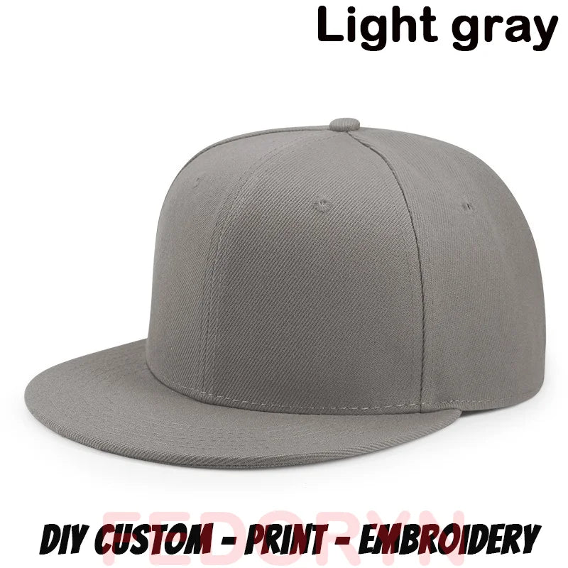 FEDORYN Snapback Keps Splice-Färger Hip Hop – 40 Färger Akryl/Polyester Justerbar Unisex Anpassad Brodyr Tryck Grossist Dropshipping