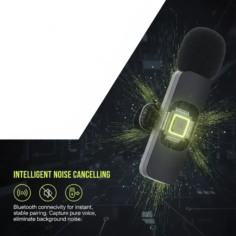 K9 Wireless Mini Lavalier Mic for Effective Audio Video Recording on Smartphones and Laptops