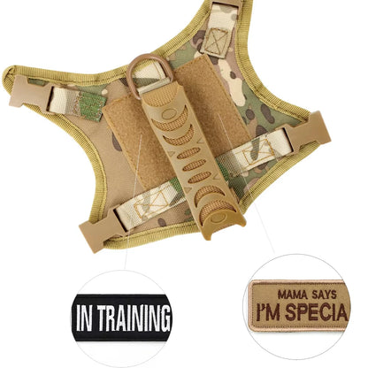 Tactical vest for kittens and small dogs military harness for cats traction strap to prevent escape breathable with 2 Stickers