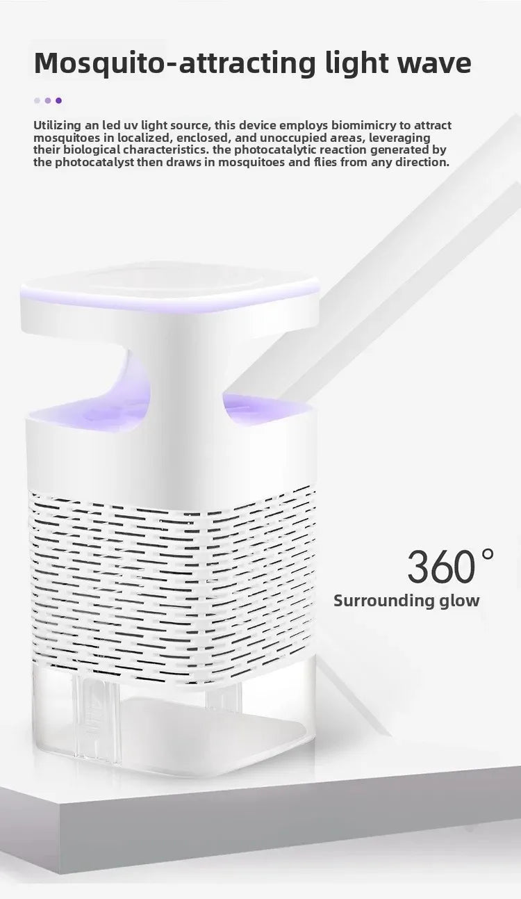 USB Mosquito Trap Electric Silent Bug Zapper Upgraded Inhalation Fly Killer with UV Light Indoor for Home Bedroom Office