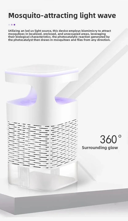 USB Mosquito Trap Electric Silent Bug Zapper Upgraded Inhalation Fly Killer with UV Light Indoor for Home Bedroom Office