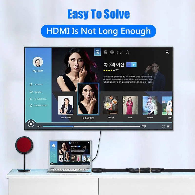 HDMI-förlängningsadapter hona till hona – 4K och 1080p