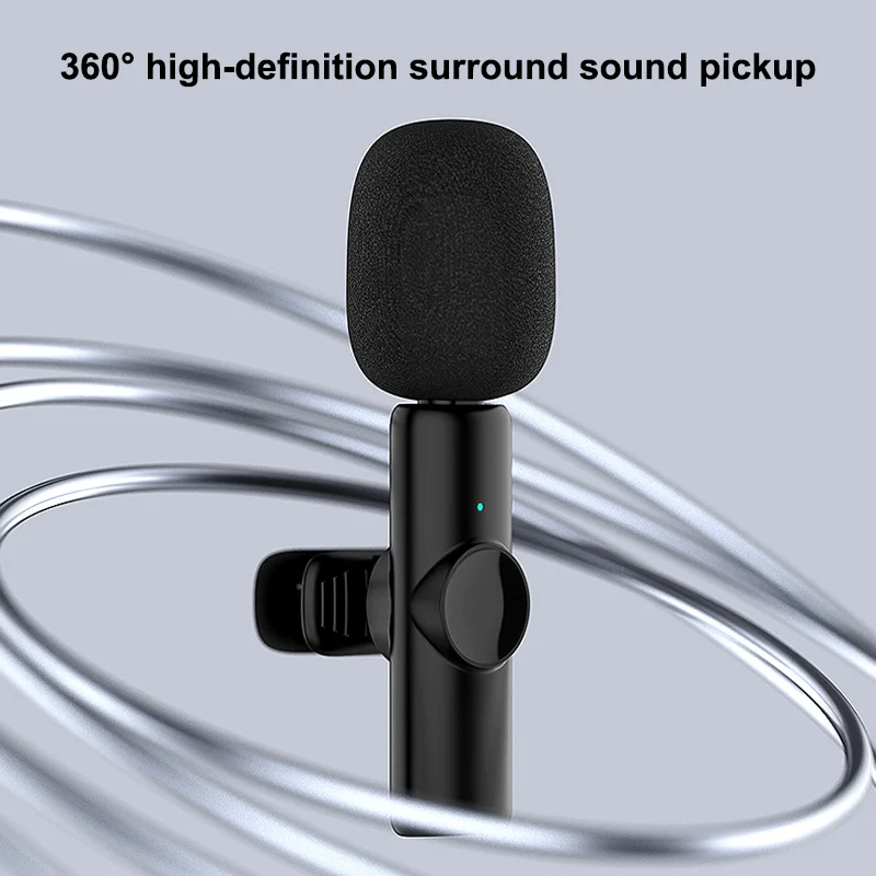 Wireless Lavalier Microphone USB C Mini Microphone with Noise Cancellation For iPhone17 16 15 Lapel Mic for Video Recording Vlog