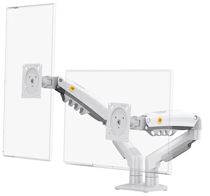 New NB F160 Gas Spring Desktop 17'-27' Dual Monitor Holder Arm With 2 USB3.0 Monitor Mount Bracket Load 2-9 Kg Each Arm