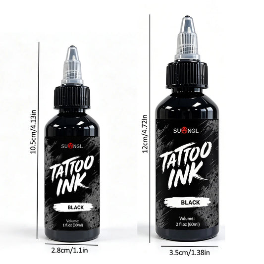 SUANGL Professionellt Tatueringsbläck – Svart & Vitt 30ml 60ml Vattenbaserat CPNP-certifierat PMU Ögonbryn Läppar Eyeliner 2026