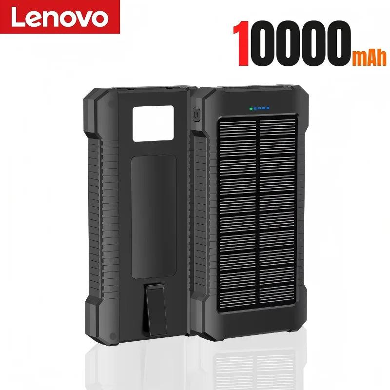 Lenovo 200000mah Solar Power Bank Portable Large Capacity Super Fast Charging Outdoor External Battery For iPhone Samsung Huawei
