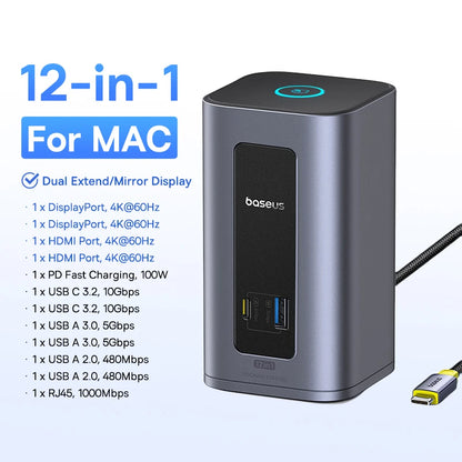 Baseus Spacemate RD1 Pro USB-C-docka – 11/12/15-i-1