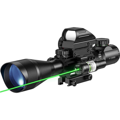 Taktiskt Siktespaket 4-12x50 med Holografiskt Sikte och Rödpunkt