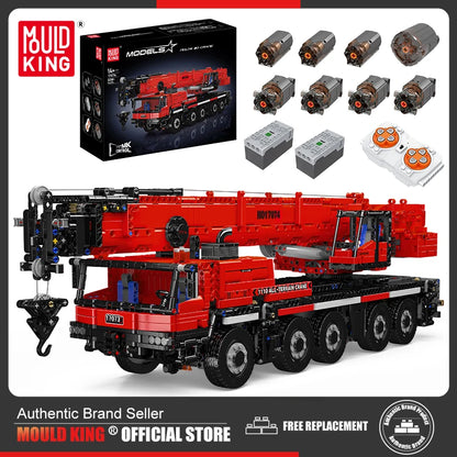 Mould King 17073 17074 Teknisk Bil Leksak Fjärrstyrd LTM 1110 Kran Byggkloss Set