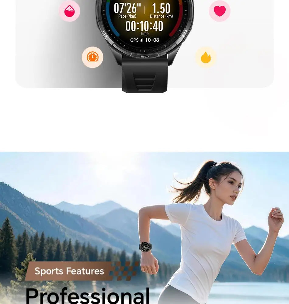 Honor Watch 6 New Smartwatch 1.46' AMOLED Battery Lasts up to 35 Days More than 120 Fitness and Health Modes 5ATM Waterproof, IP69 Protection, Bluetooth 5.4