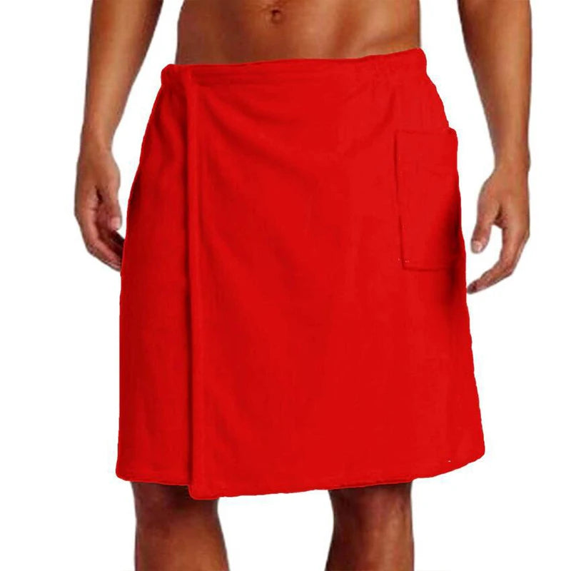 YOMDID Men Soft Wearable Bath Towel With Pocket Bathrobes Shower Wrap Sauna Gym Swimming Holiday Spa Beach Towel Toalla De Playa