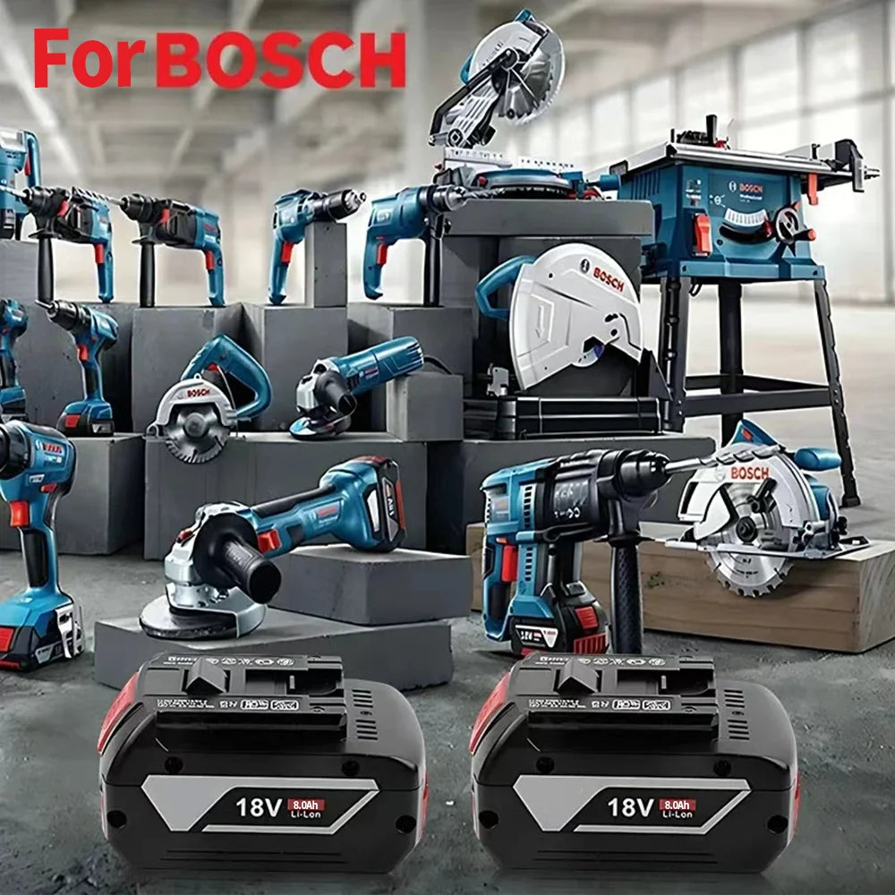For Bosch 18V 6.0Ah, Professional Lithium Battery, Electric Rechargeable Battery, Bosch BAT609 BAT609G BAT618 BAT618G