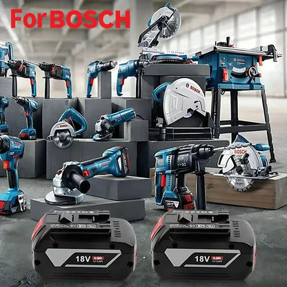 For Bosch 18V 6.0Ah, Professional Lithium Battery, Electric Rechargeable Battery, Bosch BAT609 BAT609G BAT618 BAT618G