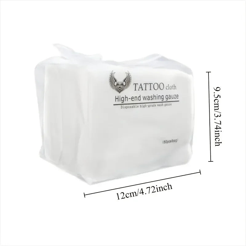 1Pc Disposable Tattoo Wipe Paper 50pcs Tattoo Cloth High-end Washing Gauze Permanent Makeup Cleanig Tattoo Supplies Accessories