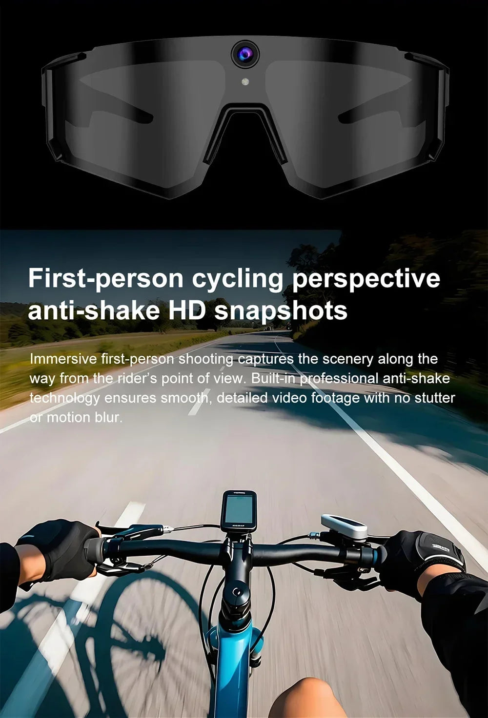 Xiaomi AI Smart Glasses1080P Camera 8MP Anti-shake Cycling Video&Photo Sport Sunglasses ChatGPT DualMic 32GB Windproof Goggles