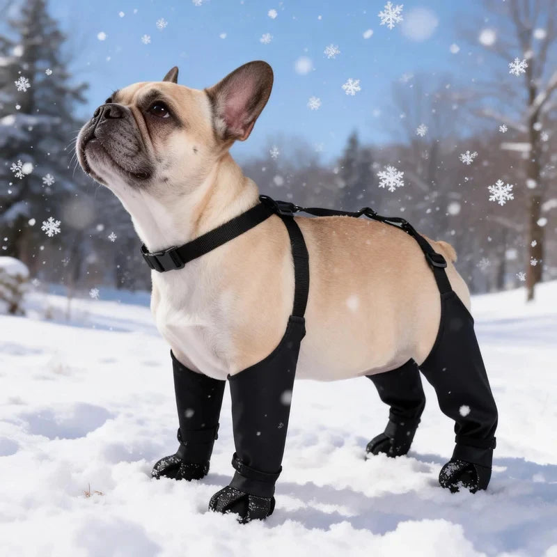 Waterproof Dog Boots Anti-Slip Dog Shoes Pet Paw Protector Dog Rain Booties Dog Outdoor Sock Shoes for Walking Running Hiking