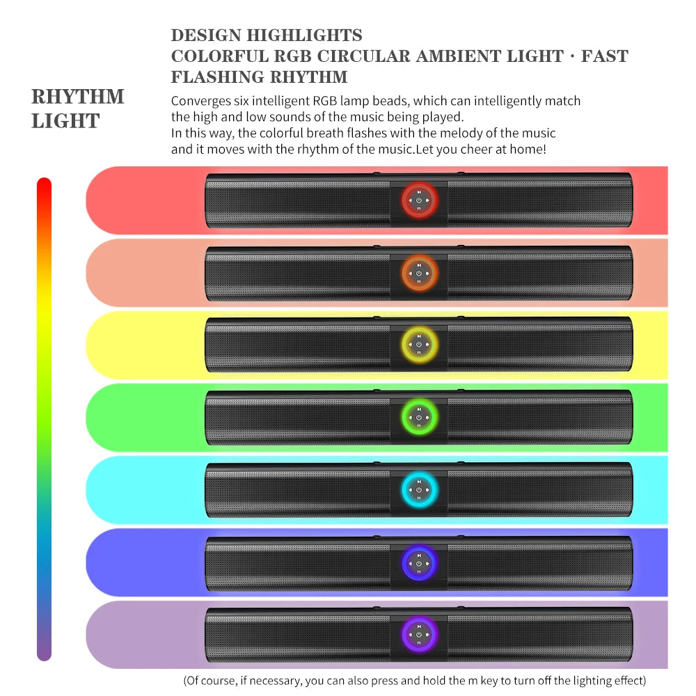 Wireless Bluetooth Sound Bar Speaker System Super Power Sound Speaker Wired Wireless Surround Stereo Home Theater TV Projector