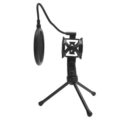 with Desktop Tripod Stand Microphone AntiSpray Filter Microphone Tripod Stand for Mic with Handle Diameter Under 44mm