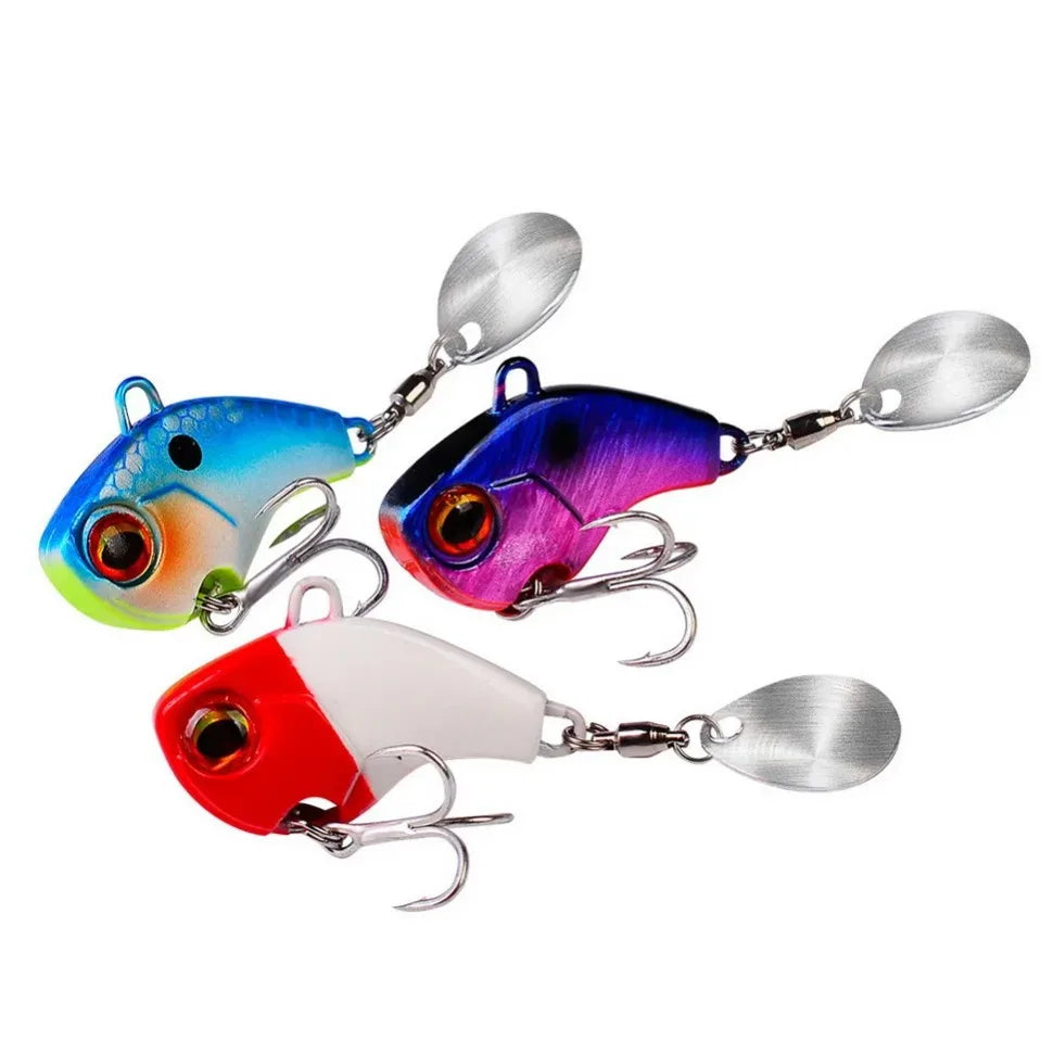 Fishing Lures Wobble Rotating Metal Vib Vibration Bait Winter Fishing 6g 15g 28g Artificial Hard Baits Spinner Spoon Lure