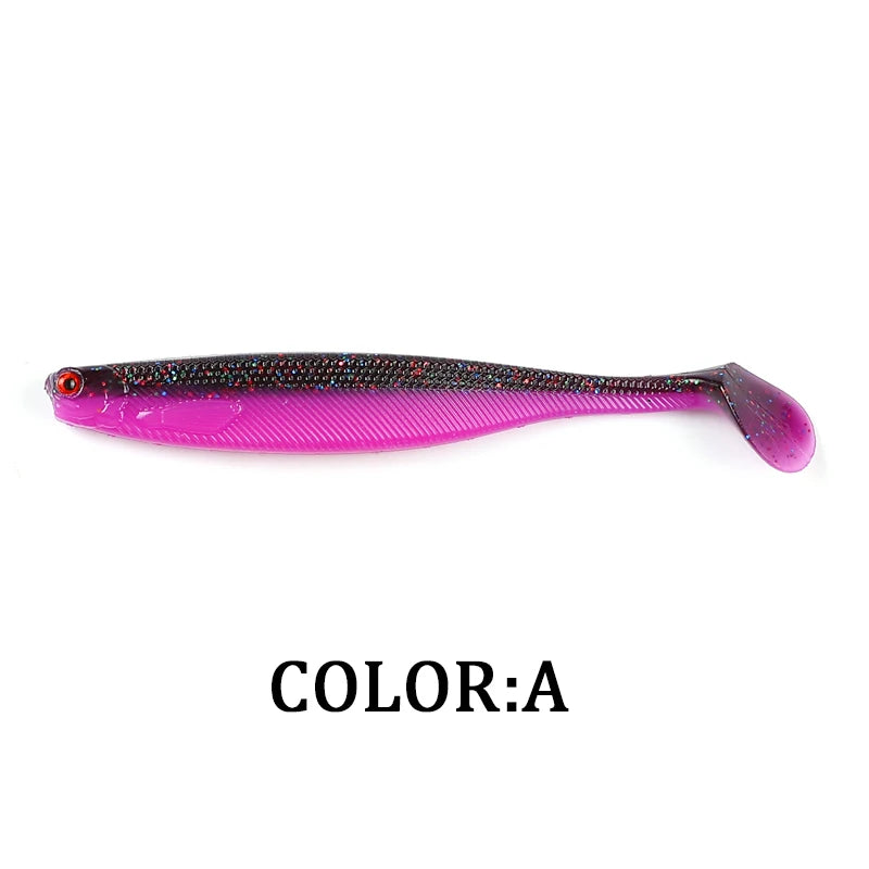 Supercontinent A ShadTeez T-tail 50mm 70mm 100mm Pike Zander Predator Fishing 3d eyes Soft lure Fishing lures