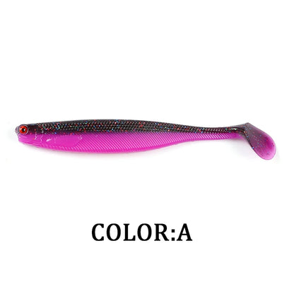 Supercontinent A ShadTeez T-tail 50mm 70mm 100mm Pike Zander Predator Fishing 3d eyes Soft lure Fishing lures
