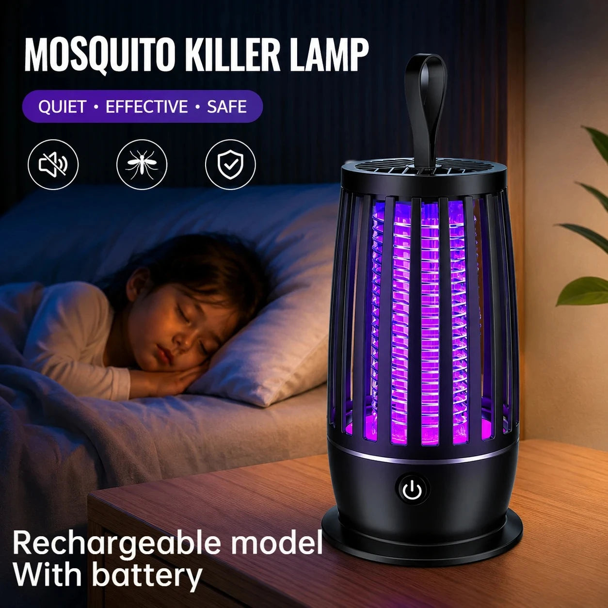 Mosquito Killer Lamp Two-in-one Ultraviolet Mosquito Trap Electric Insect Catcher USB Quiet Night Light Outdoor Mosquito Killer