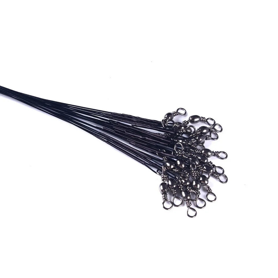 Stålförtommar med Svivel – 20-pack, 15/20/30cm, Betsskyddad Wire