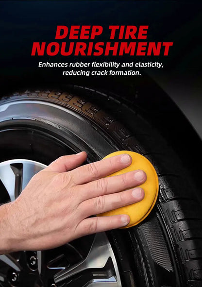 150g Tire Shine & Retread Wax - Durable Anti-Aging Gloss Enhancer for Car Tires, Blackening Care Agent