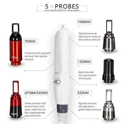 ‌Professional QSwitch NDYag Laser Machine Picosecond Tattoo Pigment Removal Carbon Peeling Facial Cleaning Painless Treatment‌