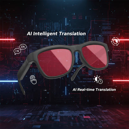 Touch Automatic Color Changing Dimming Bluetooth 5.4 Voice Assistant AI Smart Translation Music Glasses Men UV400 Protection