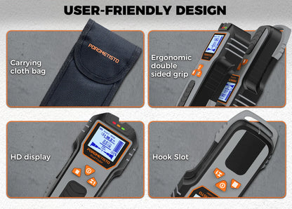 6in1 Stud Finder Wall Scanner Detector Multifunction Wall Scanner for AC Cable Wires Wood Metal Pipe Electronic Measuring Tools