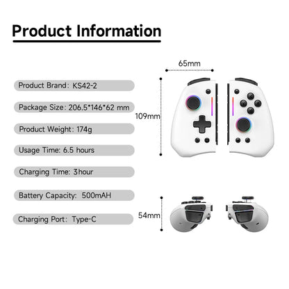 For Nintendo Switch & OLED & Lite Wireless Controller Bluetooth Gamepad Control Hall Gaming Mando Command Game Pad Accessories