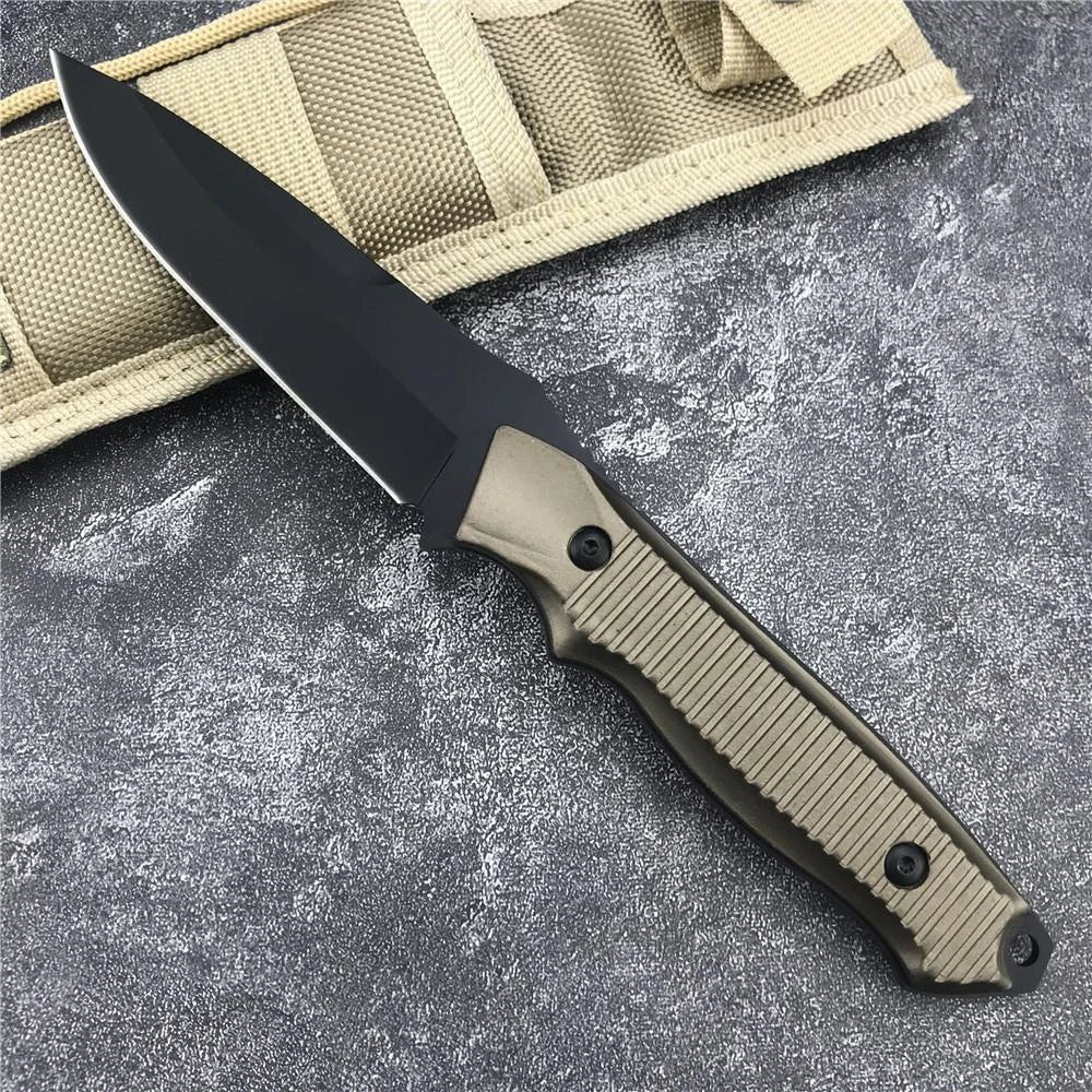140BK EDC Fixed Blade Knife with Sheath Outdoor Adventure Gear High Hardness Daily Carry Knives Fishing Hiking Tool