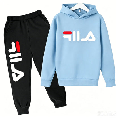 2025 Spring and Autumn Children's Boys and Girls Casual Sports Top + Pants 2-piece Girl Suit 3-14 Years Old Outdoor Jogging Suit