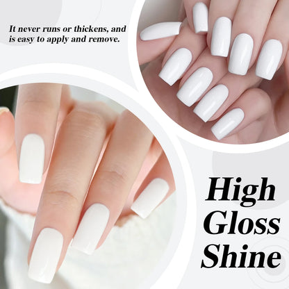 Hassleless 15ml White Gel Nail Polish, French Extension, Requires Uv Led Lamp, Gel French Manicure, Nail Supplies, Nail Art for