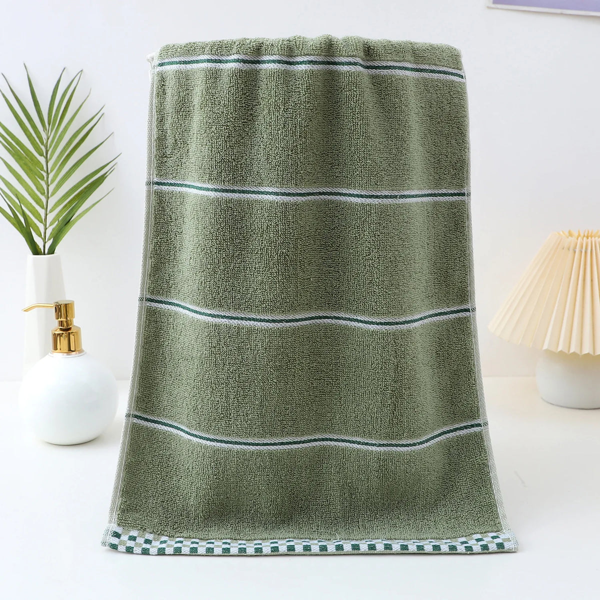 Thickened Cotton Towel with Strong Water Absorption Universal Towel for Adults and Children Solid ColorSkin Friendly Towel