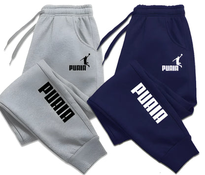Herr Sweatpants med Tryck – Harajuku Streetwear Jogging Sport Lös Casual Höst/Vinter, 3 Färger S–3XL