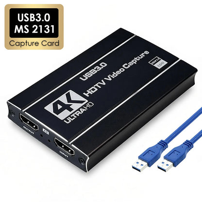 MS2131 Capture Card USB 3.0 – 1080p/60Hz HDMI Videoinspelning för PS4/5, Xbox & OBS Streaming
