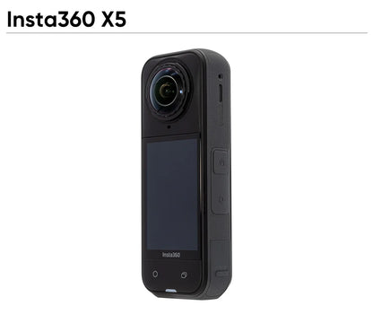 Insta360 X5 Waterproof Action Camera 8K 360° HDR Video Enhanced Low Light Replaceable Lenses 3H Battery Life Triple AI Chip