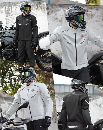 KEMIMOTO Herr Motorcykeljacka Sommar Mjukt Mesh Andningsbar