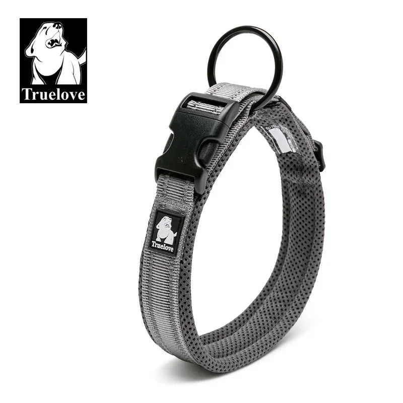 Truelove justerbart mesh-stoppat hundhalsband med 3M reflex