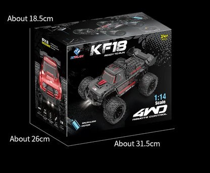 KF18 1/14 RC Drift Car 80KM/H 4WD 2.4G High Speed Off-Road Racing Car Brushless 3S Remote Controller Car Truck Toy For Gift