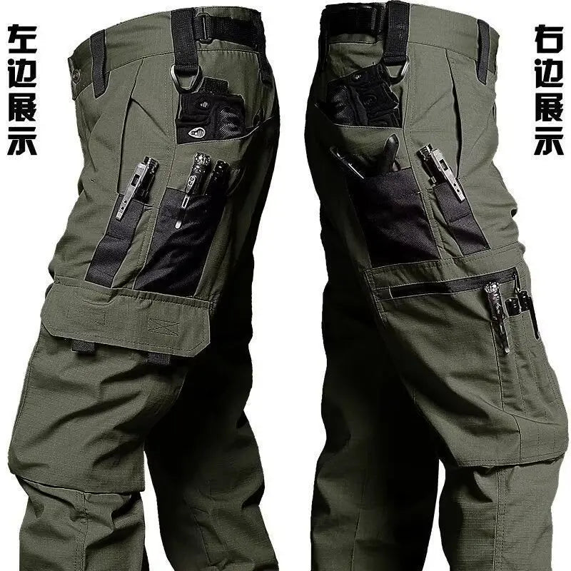 New Tactical Work Pants Men Outdoor Cargo Trousers Multi-pocket Waterproof Pant Autumn Spring Outdoor Workwear Hiking Trousers