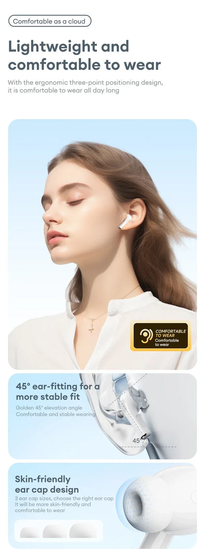 Lenovo LP5 PRO Wireless Bluetooth 5.4 Earphones TWS HiFi Sound Gaming Earbuds Sport Headset Long Standby Touch Contol with Mic