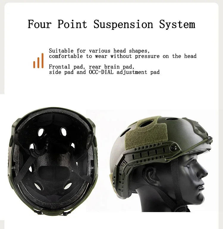 FAST Helmet Airsoft MH Hjälm ABS Outdoor PJ Skyddsutrustning