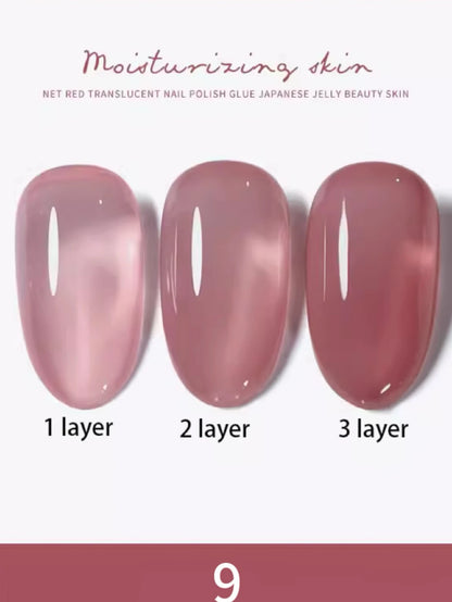 1-30pcs PSK Nude Pink Color Nail Art Ice Transparent Bare Color Nail Enamel 2026 New Net Red Popular White Gel Nail Polish