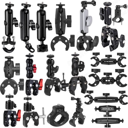 For Insta 360 X5 X4 X3 GO 3S Motorcycle Bicycle Clip Bracket for GoPro 13 12 11 DJI Action 6 Bike Selfie Stick Camera Accessory