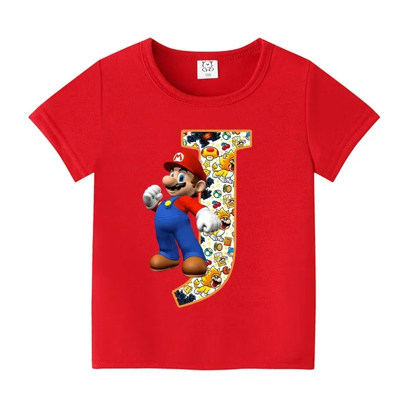 Barn T-shirt 100% Bomull – Tecknat Tryck Kortärm Unisex Casual Storlek 100–160cm