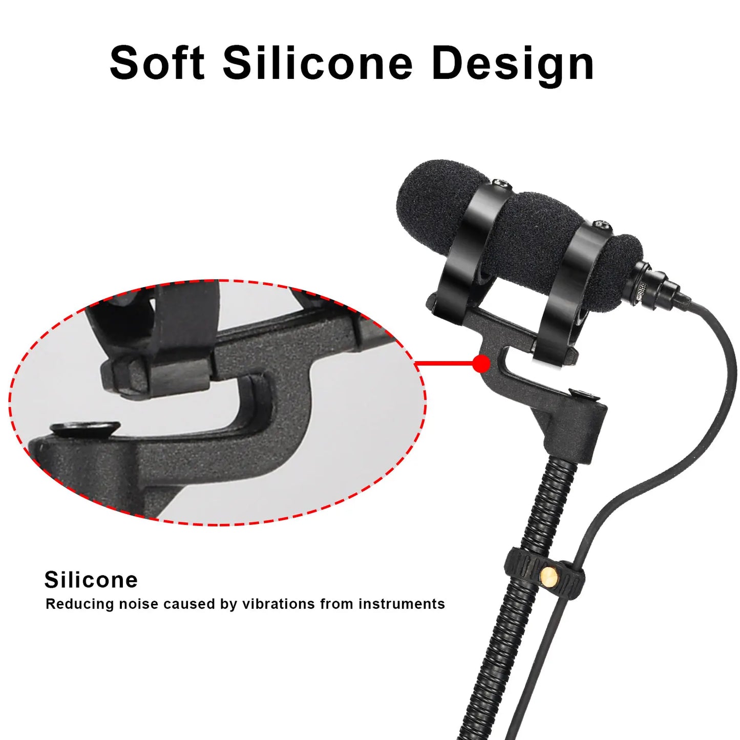 3.5mm 3 Pin 4 PIN Wind Instrument Saxophone Microphone Portable Supercardioid Wired Condenser Mic for Sax Violin Piano IM-22