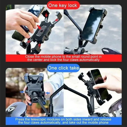 360° vridbar mobilhållare för cykel, elcykel och motorcykel, M5/M6